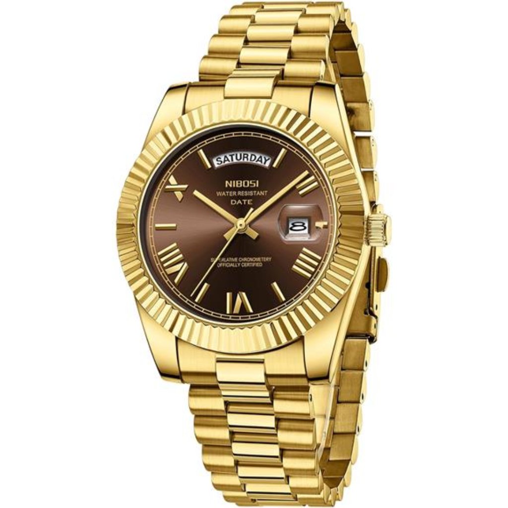 Men Watches Analog Quartz Stainless Steel Rose Gold Silver Watches